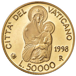 ROMA - 50.000 LIRE 1998 AU  GR. 7,5