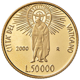 ROMA - 50.000 LIRE 2000 AU  GR. 7,5