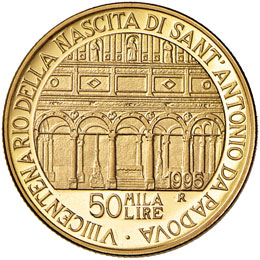 50.000 LIRE 1995 AU  GR. 7,5