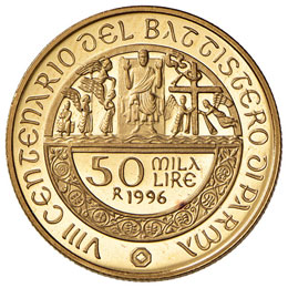 50.000 LIRE 1996 AU  GR. 7,5