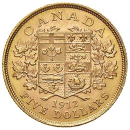 CANADA - CINQUE DOLLARI 1912 KM. ... 