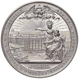 USA - REPUBBLICA MEDAGLIA 1892 ... 