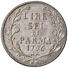 PARMA - SEI LIRE 1796 MIR. 1073/2  ... 