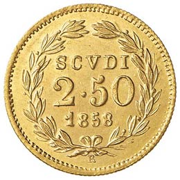 ROMA - 2 ½ SCUDI 1858 A. XII PAG. ... 