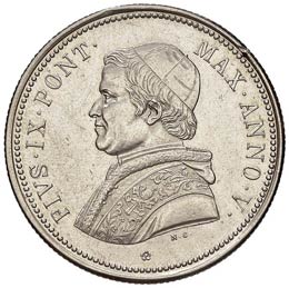 ROMA - CINQUANTA BAIOCCHI 1850 A. ... 