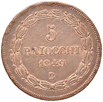 BOLOGNA - CINQUE BAIOCCHI 1849 A. ... 