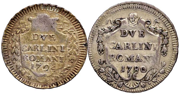 ROMA - DUE CARLINI 1780 A. VI E ... 