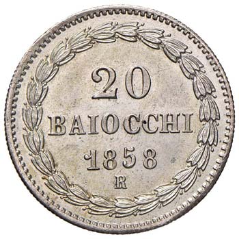ROMA - VENTI BAIOCCHI 1858 A. XII ... 