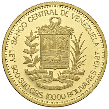VENEZUELA - 10.000 BOLIVARES 1987 ... 