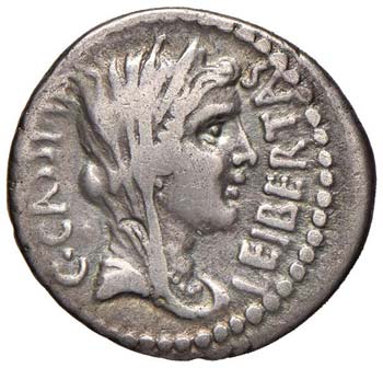 CASSIO (43 – 42 A.C.) DENARIO V. ... 