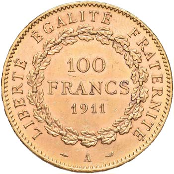 FRANCIA - CENTO FRANCHI 1911 KM. ... 