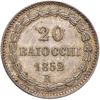 ROMA - VENTI BAIOCCHI 1852 A. VII ... 