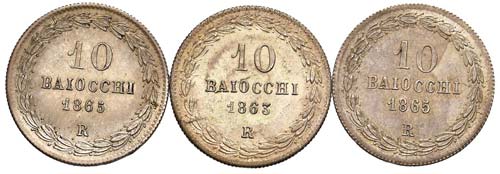 ROMA - DIECI BAIOCCHI 1863 A. ... 