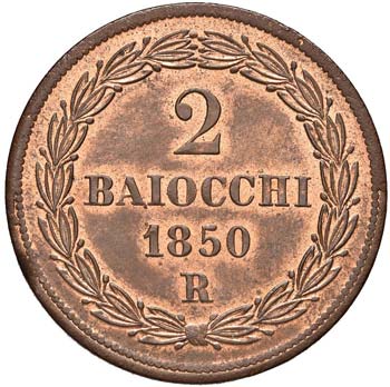 ROMA - DUE BAIOCCHI 1850 A. IV ... 