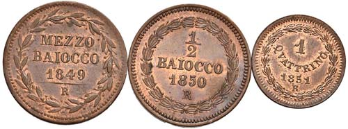 ROMA - MEZZO BAIOCCO 1849 A. III ... 