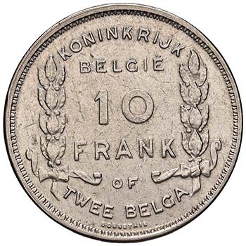 BELGIO - DIECI FRANCHI 1930 KM. ... 
