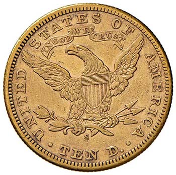 USA - DIECI DOLLARI 1901 S KM. 102 ... 