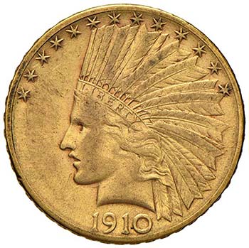 USA - DIECI DOLLARI 1910 D KM. 130 ... 