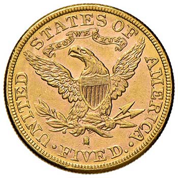 USA - CINQUE DOLLARI 1887 S KM. ... 