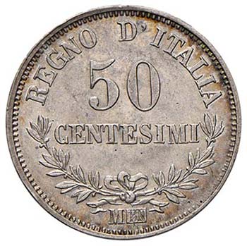 CINQUANTA CENTESIMI 1863 MILANO ... 