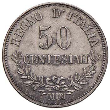 CINQUANTA CENTESIMI 1867 MILANO ... 