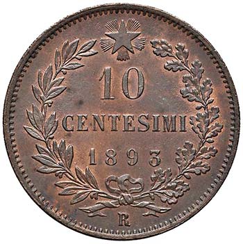 DIECI CENTESIMI 1893 (BIRMINGHAM) ... 