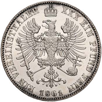 GERMANIA - PRUSSIA TALLERO 1861 ... 