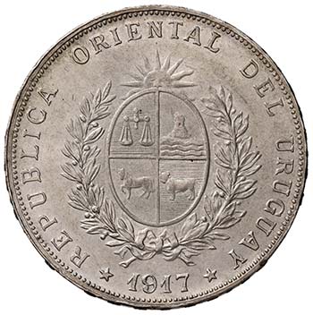 URUGUAY - REPUBBLICA  PESO 1917 ... 