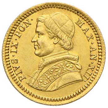 ROMA - PIO IX - 2,5 SCUDI 1857 A. ... 