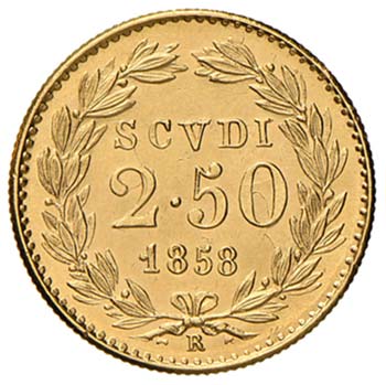 ROMA - PIO IX - 2,5 SCUDI 1858 A. ... 