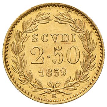 ROMA - PIO IX - 2,5 SCUDI 1859 A. ... 