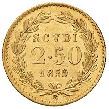 ROMA - PIO IX - 2,5 SCUDI 1859 A. ... 