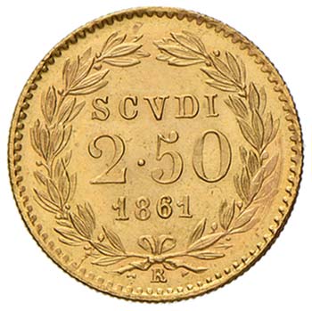 ROMA - PIO IX - 2,5 SCUDI 1861 A. ... 