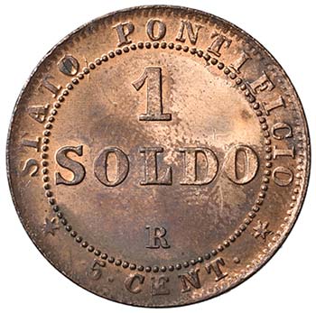 ROMA - PIO IX - SOLDO 1867 A. XXI ... 
