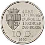 ANDORRA - DIECI DINERS 1992 - KM. 74  AG  ... 