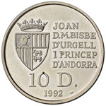 ANDORRA - DIECI DINERS 1992 - KM. 76  AG  ... 