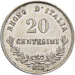 VENTI CENTESIMI 1863 MILANO - PAG. 535  AG  ... 