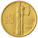 VENTI LIRE 1923 - PAG. 670  AU  GR. 6,45  R