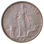CENTESIMO 1918 - PAG. 955  CU  GR. 1,06  R