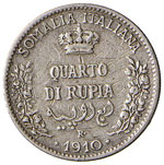 QUARTO DI RUPIA 1910 - PAG. 971  AG  GR. ... 