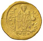 GIUSTINIANO I (527 – 565) SOLIDO OFFICINA ... 