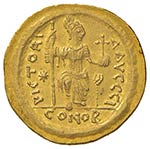 GIUSTINO II (565 – 578) SOLIDO OFFICINA I ... 