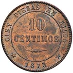 ANDORRA - REPUBBLICA  DIECI CENTESIMI 1873 ... 