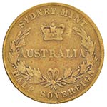 AUSTRALIA - MEZZA STERLINA 1857 KM. 3  AU  ... 