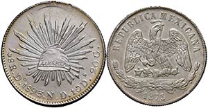 MESSICO - REPUBBLICA  8 EALES 1893 DURANGO ... 