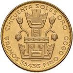 PERU - CINQUANTA SOLES 1967 KM. 219  AU  GR. ... 