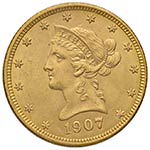 USA - DIECI DOLLARI 1907 ... 