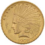 USA - DIECI DOLLARI 1908 ... 