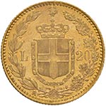 VENTI LIRE 1897 PAG. 588  AU  GR. 6,44  NC