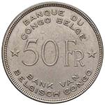 CONGO BELGA - CINQUANTA FRANCHI 1944 KM. 27  ... 